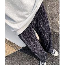 プリーツパンツ きれいめワイドパンツ春夏