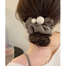 シュシュ ヘアゴム パール 髪飾り
