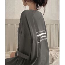 ビッグシルエットロゴtシャツ レディース