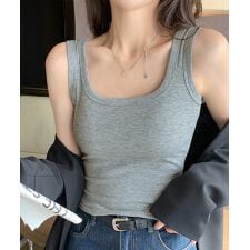 タンクトップ レディース 無地 Uネック | ミニミニストア(miniministore)