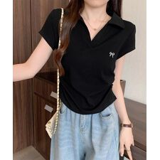 Vネックポロシャツ レディースTシャツ夏