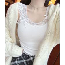 レースタンクトップ リブインナー 薄手 | ミニミニストア(miniministore)