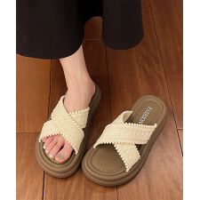 厚底サンダル レディース クロスサンダル