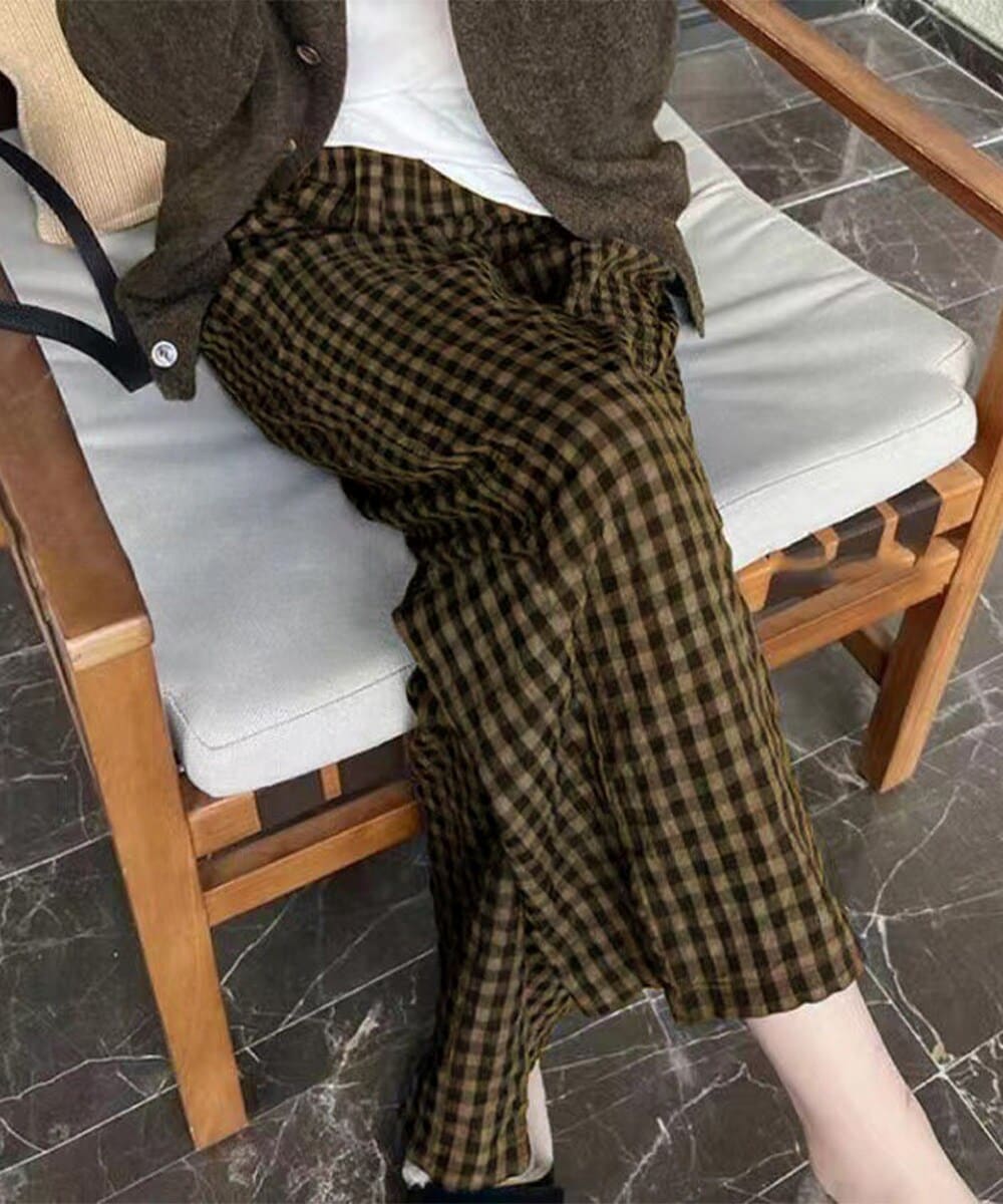 週末SALE！美品 Y's ダメージ加工 ギンガムチェックパンツ a110c7586.jpg