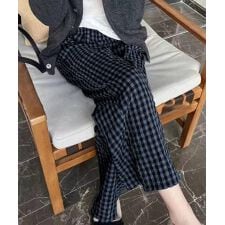 ギンガムチェックパンツ レディース 春夏