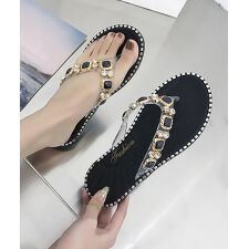 ビジュートングサンダル大人可愛いスリッパ