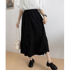 リボンティアードスカート ロングスカート