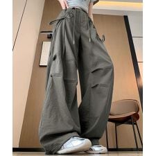 サイドドロスト カーゴパンツ レディース