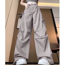 サイドドロスト カーゴパンツ レディース
