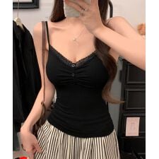 レース切替キャミソールパッド付きインナー