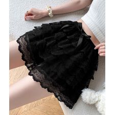 ティアードペチコートリボン付きペチパンツ