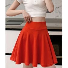 韓国風サーキュラースカート ウエストゴム