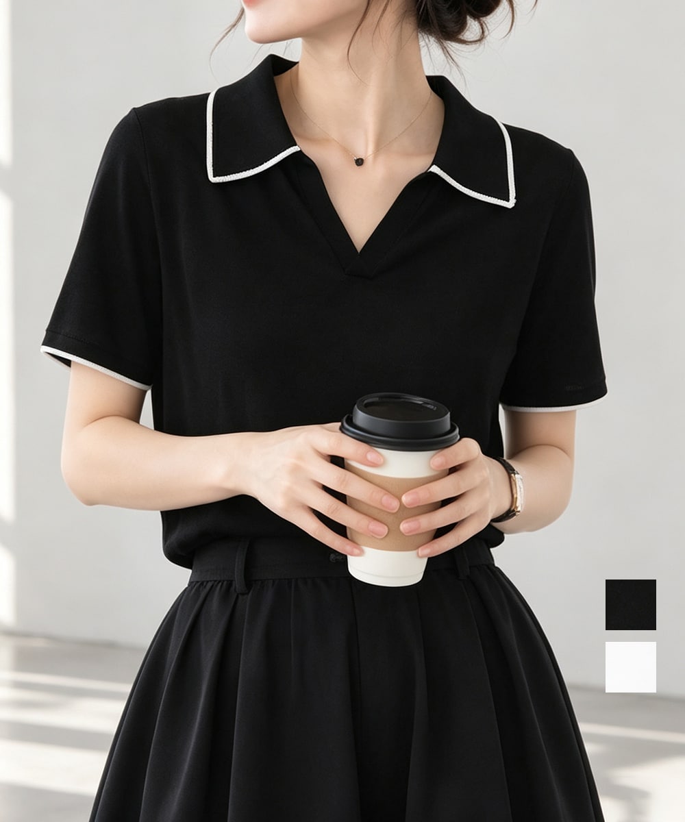 半袖 ポロシャツ レディース ニット夏服 | ミニミニストア
