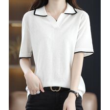 半袖 ポロシャツ レディース ニット夏服