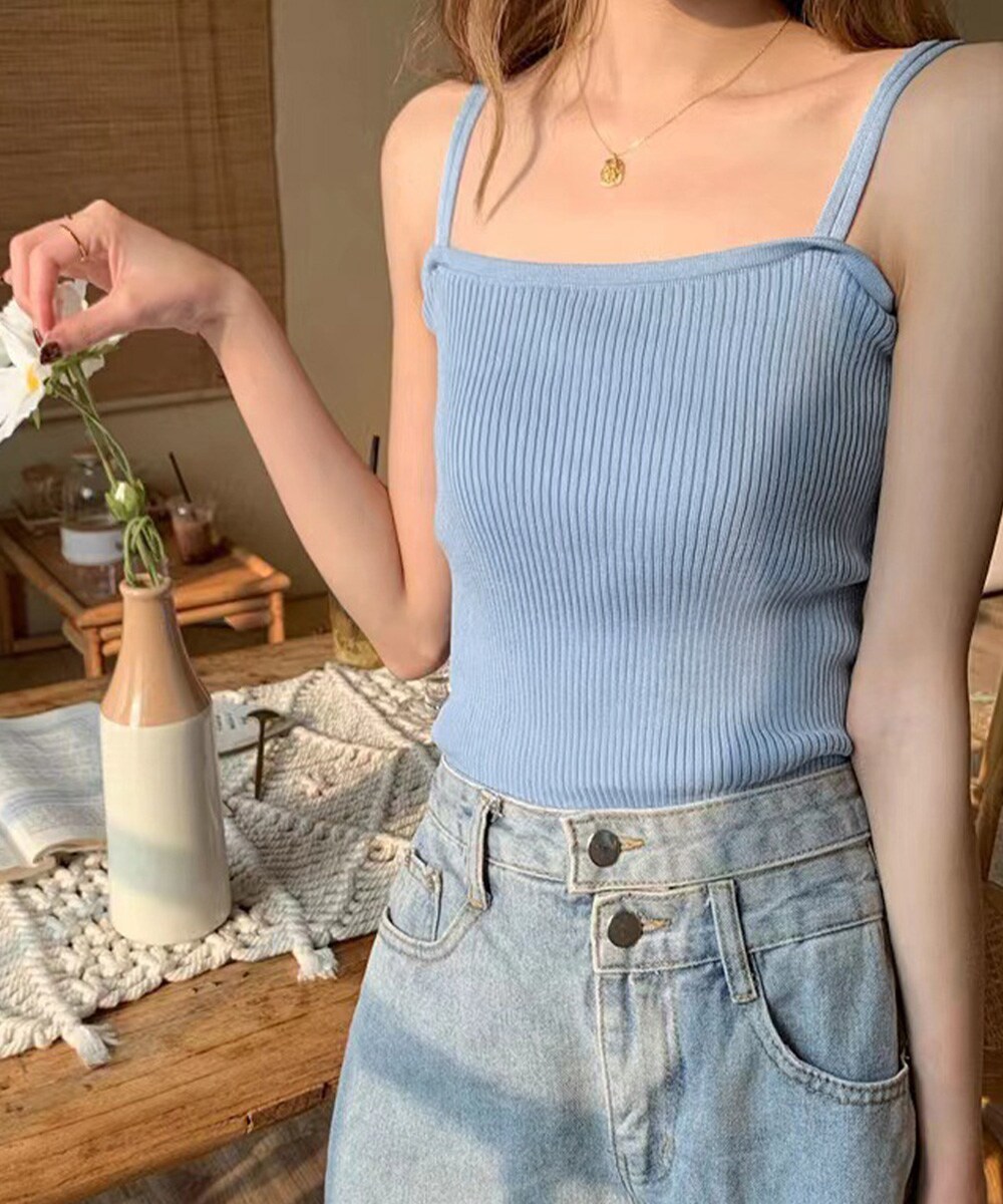 ノースリーブニット トップス ハイネック | ミニミニストア