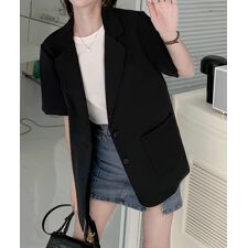 半袖テーラードジャケット レディース夏服
