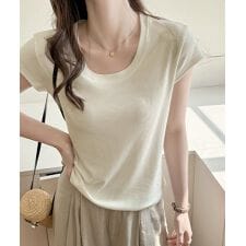 UネックTシャツ レディース 半袖 夏服