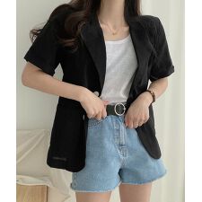 テーラードジャケット綿麻サマージャケット