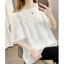 フレア袖シフォンブラウス レディース夏服