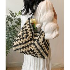 かごバッグ レディースストローバッグ軽量