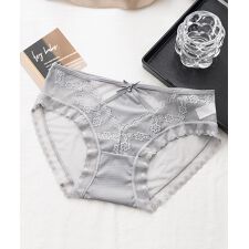 花柄レース ショーツ リボン付き 美尻