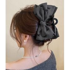 リボンヘアクリップ ビッグリボンバレッタ