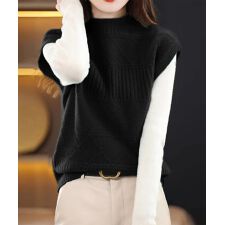 ニットベスト プチハイネック ニットジレ