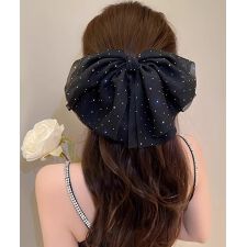 ビッグリボン バレッタ ヘアクリップ上品