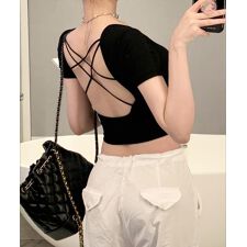 背中あきトップス カップ付き ブラトップ