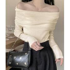 ミニミニストア(miniministore)のワイドオフショルダーニットトップス肩出し