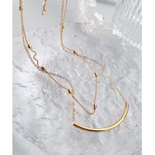 2連チェーンネックレス レディース 上品