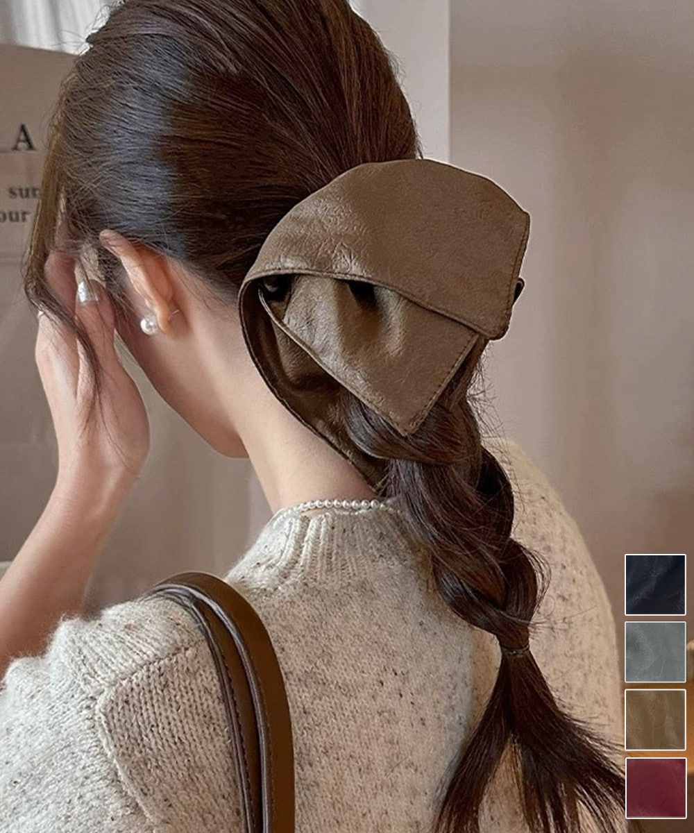 フェイクレザーヘアゴム フェイクレザーシュシュ レトロ ヘアゴム | ミニミニストア