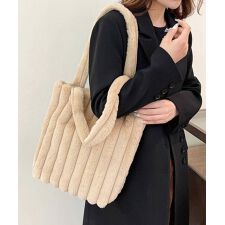 トートバッグ A4サイズ鞄 ファーバッグ