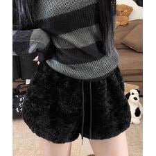 ボアショートパンツ もこもこルームパンツ
