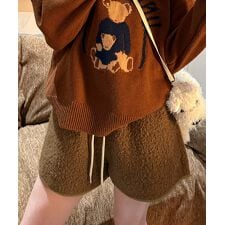 ボアショートパンツ もこもこルームパンツ