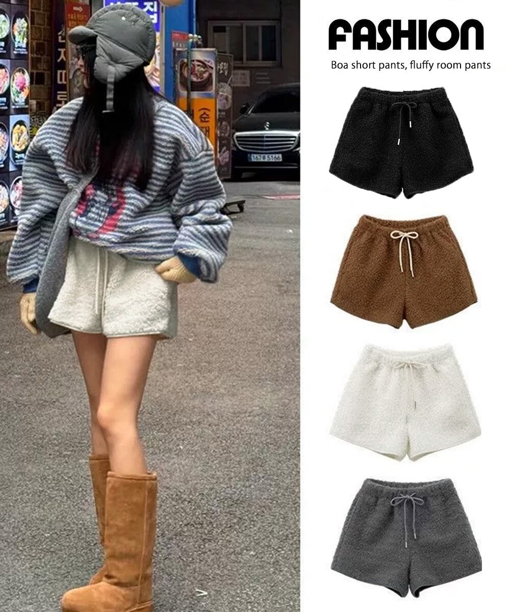ボアショートパンツ もこもこルームパンツ | ミニミニストア