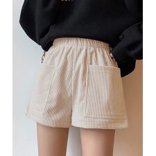 コーデュロイショートパンツ 裏起毛短パン