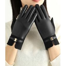 ミニミニストア(miniministore)のスマホ対応 PUレザー手袋レディース防寒