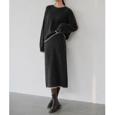 ニットセットアップ 上下セット 配色