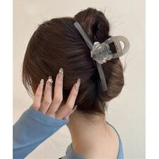ヘアクリップ バンスクリップ 合成樹脂花