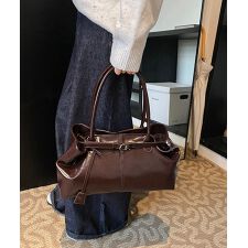 オイルワックス風合皮トートバッグ肩掛け鞄