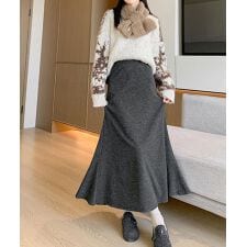 フレアスカート レディース 美脚脚長