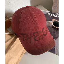 ベースボールキャップ 英字ロゴ 小顔