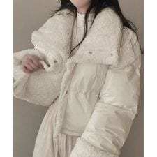 ボアブルゾン リバーシブル中綿ジャケット