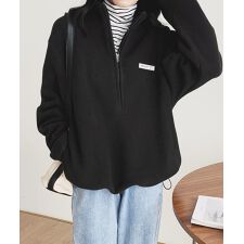 ミニミニストア(miniministore)のハーフジップフリーストップスモックネック