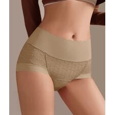 ハイウエスト総レースショーツ スカラップ