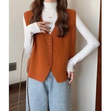 ミニミニストア(miniministore)のニットベスト ニットジレ 重ね着 秋冬服