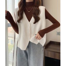 ミニミニストア(miniministore)のニットベスト ニットジレ 重ね着 秋冬服