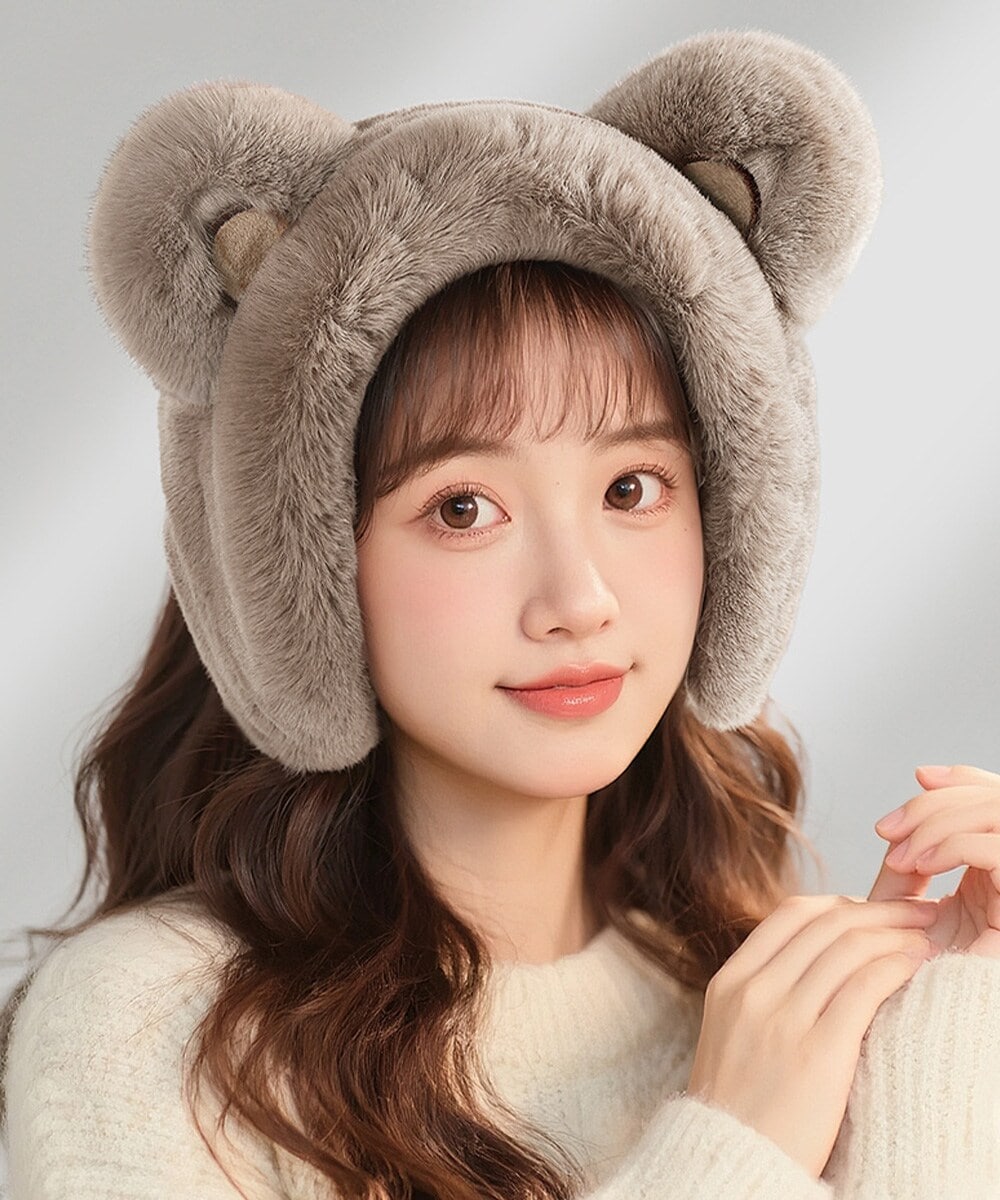 耳あてイヤーマフ くま耳イヤーウォーマー