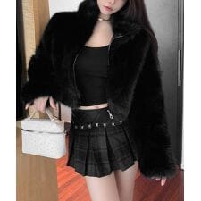 ファージャケット ふわふわファーボレロ冬